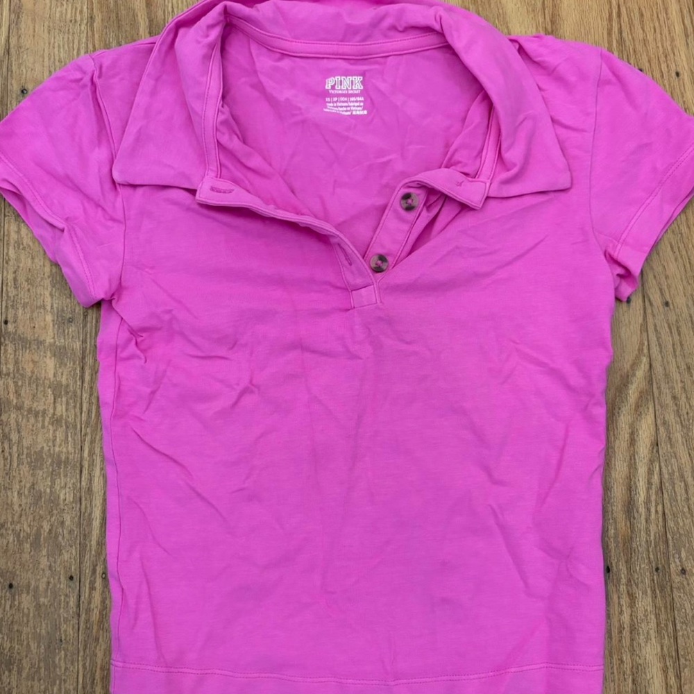 PINK Victoria's Secret Fuchsia Button Down Shirt